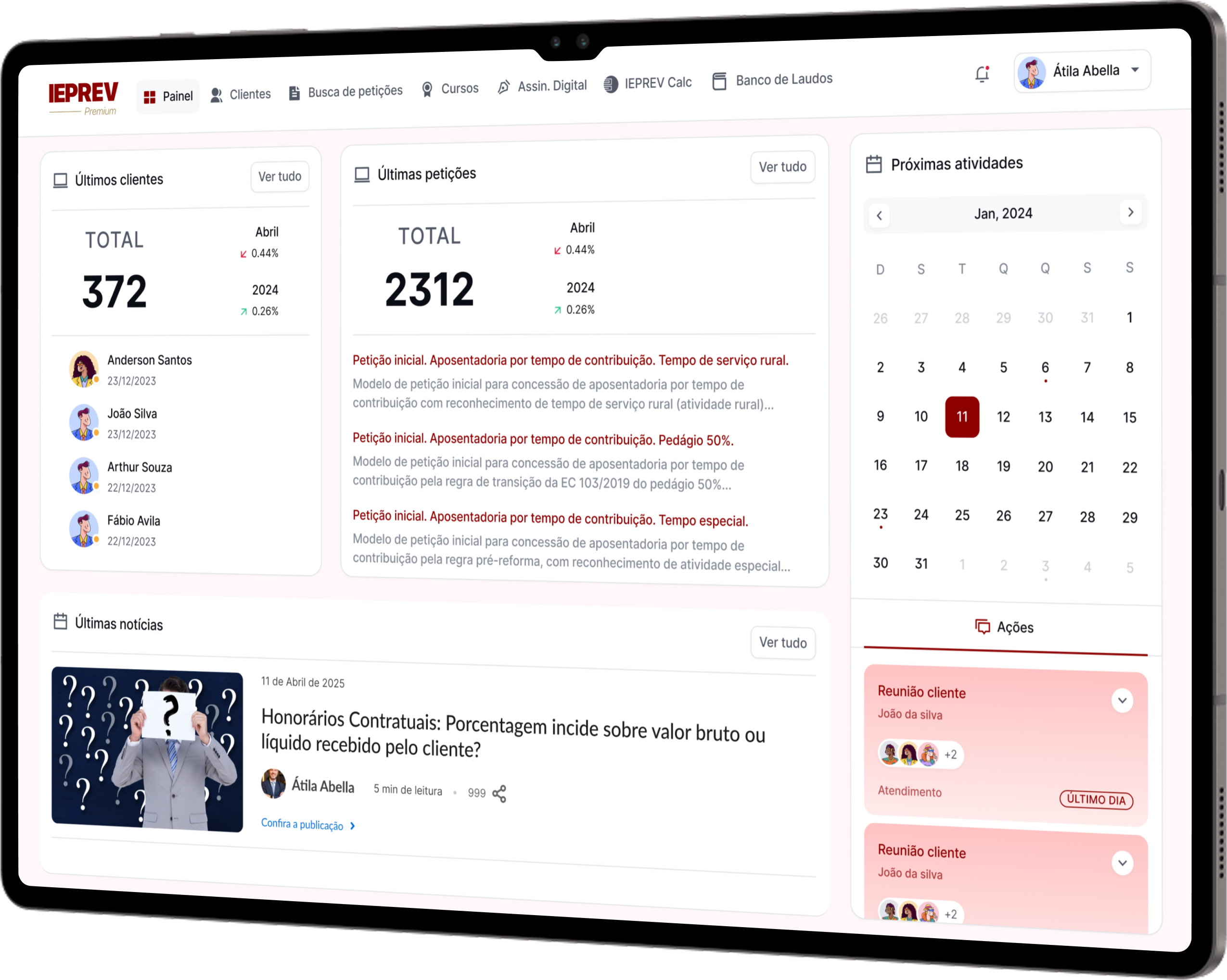 IEPREV Premium - Dashboard da Plataforma